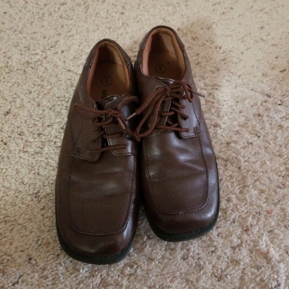 Smartfit Oxford Boy's Brown Dress Shoes Size: 2 K